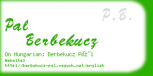 pal berbekucz business card